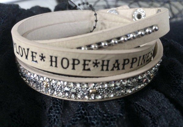 Armband  LOVE  - HOPE - HAPPINESS